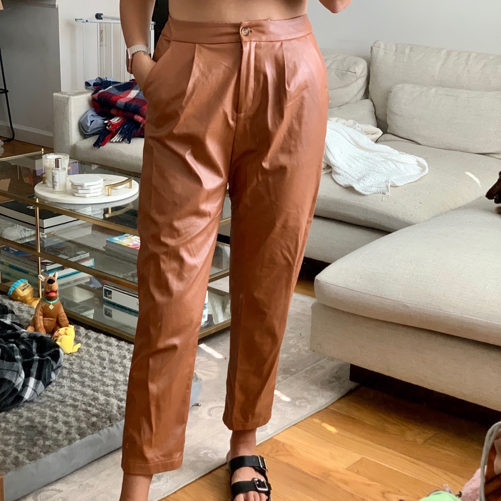 Vegan leather pants